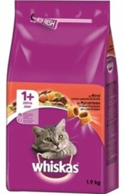 Whiskas Brokjes Adult Rund - Kattenvoer - 1 X 1,9 Kg -Kattenbenodigdheden 769x1200 1