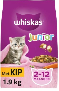 Whiskas Junior - Kattenbrokken - Kip - Zak 6 X 1,9 Kg -Kattenbenodigdheden 770x1200 1
