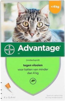 Bayer Advantage 40 Kat 4 Pip - Anti Vlooienmiddel - 2 X 0.4 Ml - 0 - 4 Kg 7 Bayer Advantage 40 Kat 4 Pip - Anti Vlooienmiddel - 2 X 0.4 Ml - 0 - 4 Kg -Kattenbenodigdheden 771x1200 1