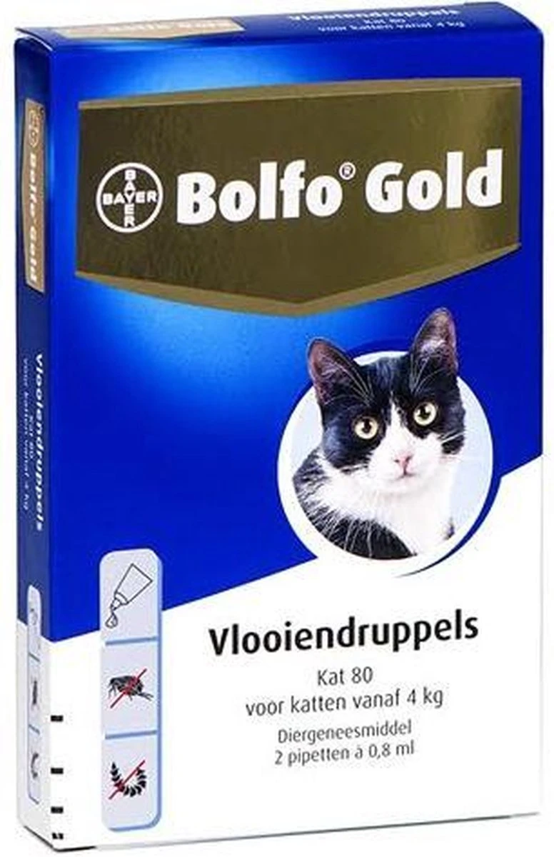 Bayer Bolfo Gold 40 Anti Vlooienmiddel - Kat - 0 Tot 4 Kg - 2 Pipetten 5 Bayer Bolfo Gold 40 Anti Vlooienmiddel - Kat - 0 Tot 4 Kg - 2 Pipetten - Afbeelding 3