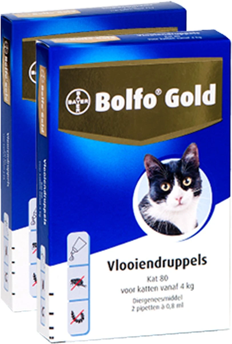 Bayer Bolfo Gold 80 Anti Vlooienmiddel - Kat - >4 Kg - 2 Pipetten 7 Bayer Bolfo Gold 80 Anti Vlooienmiddel - Kat - >4 Kg - 2 Pipetten - Afbeelding 5