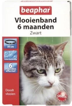 Beaphar Vlooienband Kat - Vlooienbestrijding - Zwart -Kattenbenodigdheden 823x1200