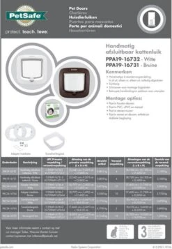 PetSafe 300 Deluxe Kattenluik - M - Ø 25.2 Cm - Wit 9 PetSafe 300 Deluxe Kattenluik - M - Ø 25.2 Cm - Wit -Kattenbenodigdheden 831x1200 4