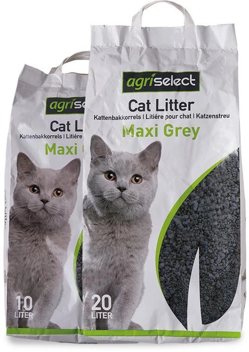 Agriselect Kattenbakvulling Maxi Grey Klontvormend Grof 3 Agriselect Kattenbakvulling Maxi Grey Klontvormend Grof