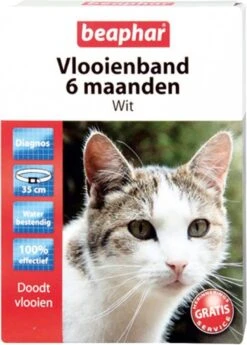 Beaphar Vlooienband - Wit - 1 Stuk -Kattenbenodigdheden 858x1200