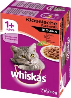 Whiskas Classic Selectie Kattenvoer, Hoogwaardig Nat Voer Voor Volwassen Katten 48 X 100g -Kattenbenodigdheden 874x1200 1