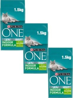 Purina One Indoor Formula Kalkoen - Kattenvoer - 3 X 1.5 Kg -Kattenbenodigdheden 887x1200