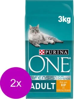 Purina One Adult Kip&Granen - Kattenvoer - 2 X 3 Kg -Kattenbenodigdheden 893x1200 3