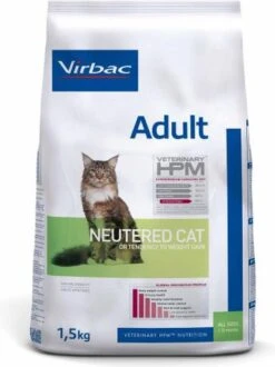 Virbac HPM Veterinary Adult Neutered Cat - Kattenvoer - 3 Kg -Kattenbenodigdheden 897x1200 1
