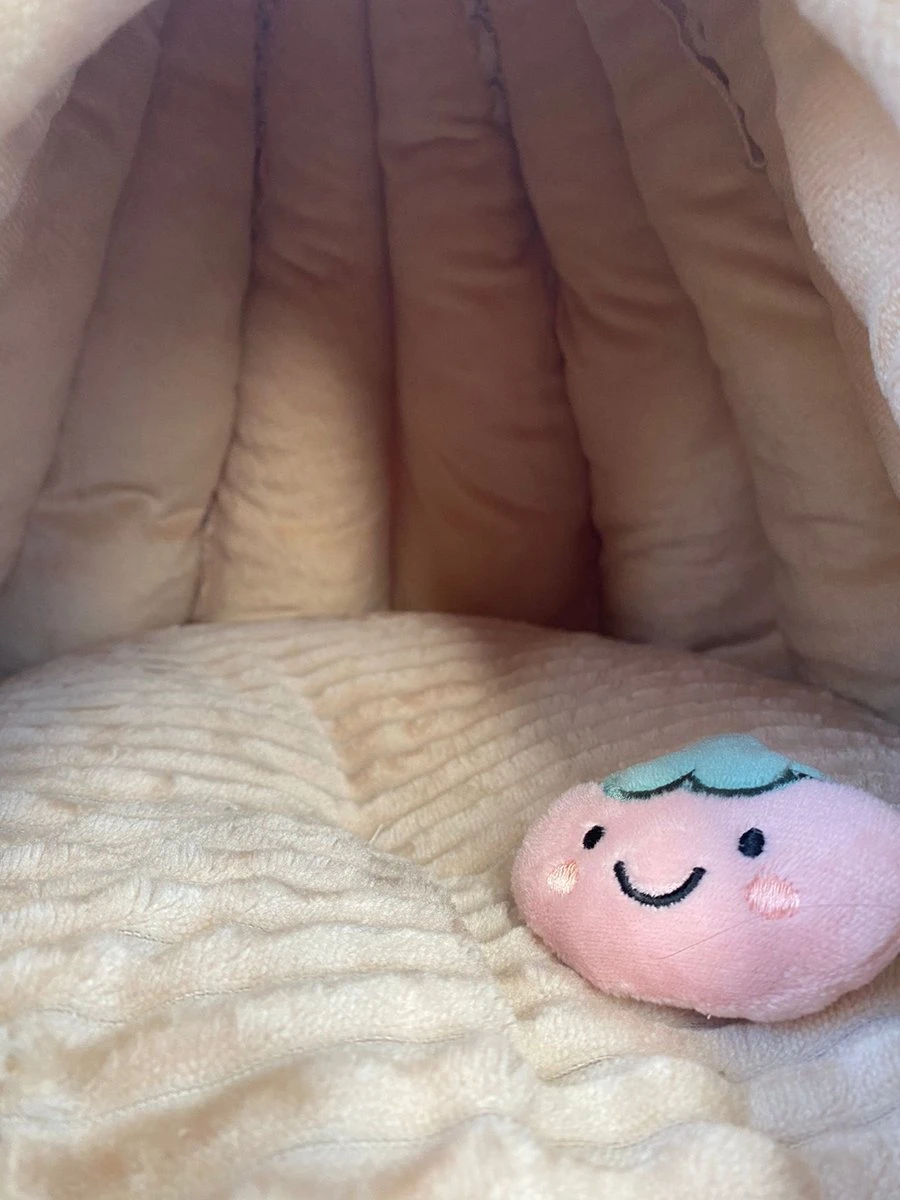 By Tiekeman Kattenmand Pompoen - Beige - Luxe Kattenmand - Kattenkussen - Anti Slip - 40x40x38 Cm 6 By Tiekeman Kattenmand Pompoen - Beige - Luxe Kattenmand - Kattenkussen - Anti Slip - 40x40x38 Cm - Afbeelding 4