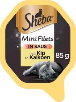 Sheba Mini Filets In Saus Katten Natvoer - Kip & Kalkoen - 22 X 85 Gr 7 Sheba Mini Filets In Saus Katten Natvoer - Kip & Kalkoen - 22 X 85 Gr -Kattenbenodigdheden 900x1200 2