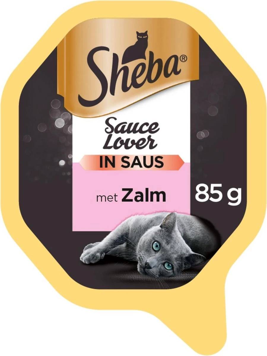 Sheba Sauce Lovers Katten Natvoer - Zalm - 22 X 85 Gr 3 Sheba Sauce Lovers Katten Natvoer - Zalm - 22 X 85 Gr