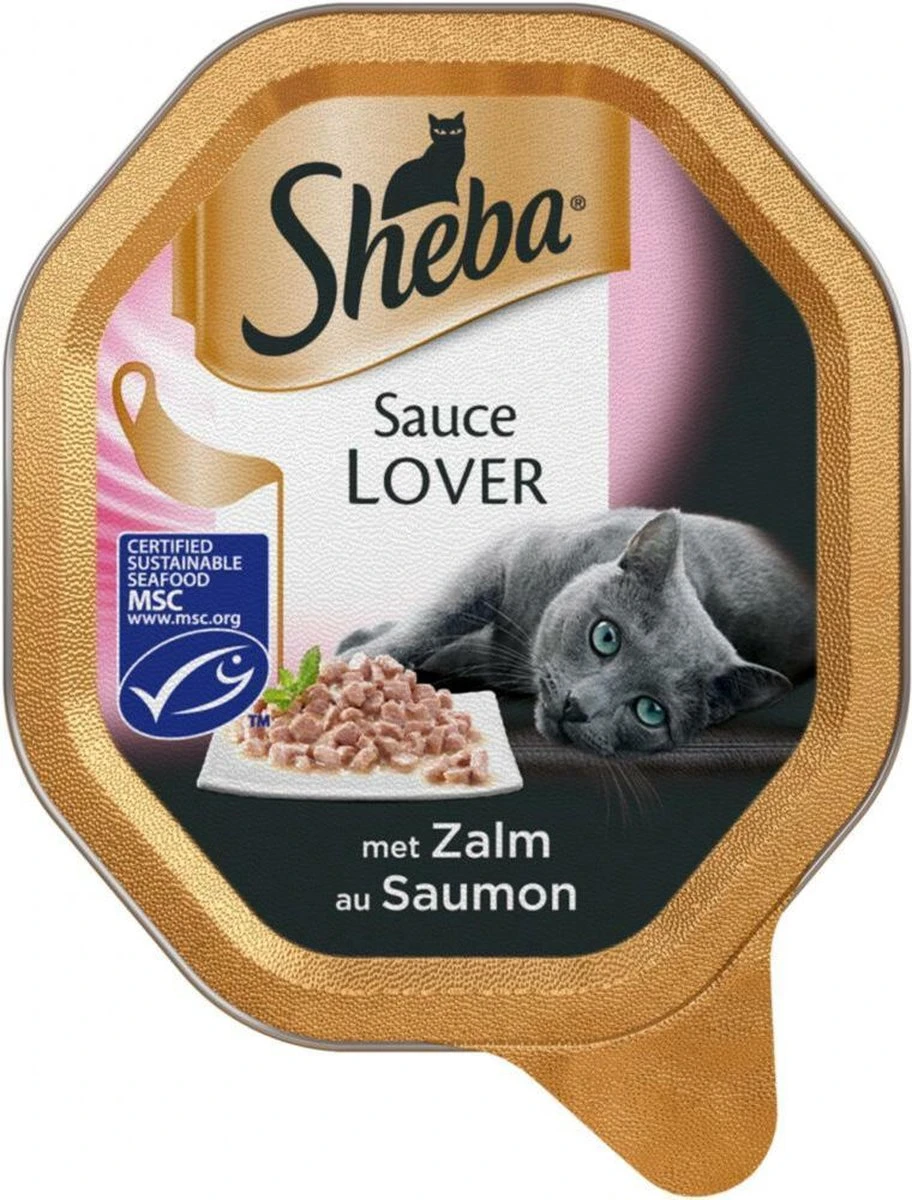 Sheba Sauce Lovers Katten Natvoer - Zalm - 22 X 85 Gr 5 Sheba Sauce Lovers Katten Natvoer - Zalm - 22 X 85 Gr - Afbeelding 3
