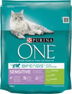 Purina One Sensitive - Kalkoen/Rijst - Kattenvoer - 800 G -Kattenbenodigdheden 926x1200