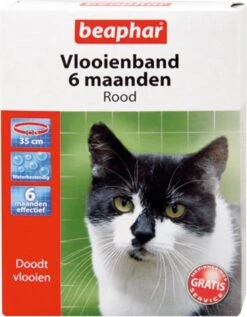 Beaphar Vlooienband Kat - Rood - 1 Stuk -Kattenbenodigdheden 934x1200