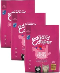 Edgard&Cooper Kitten Kip&Eend&Witvis - Kattenvoer - 3 X 300 G -Kattenbenodigdheden 980x1200