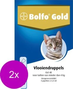 Bolfo Gold Kat 40 - Anti Vlooienmiddel - 2 X 4 Stuks 0 - 4 Kg -Kattenbenodigdheden 996x1200 2